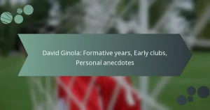 David Ginola: Formative years, Early clubs, Personal anecdotes