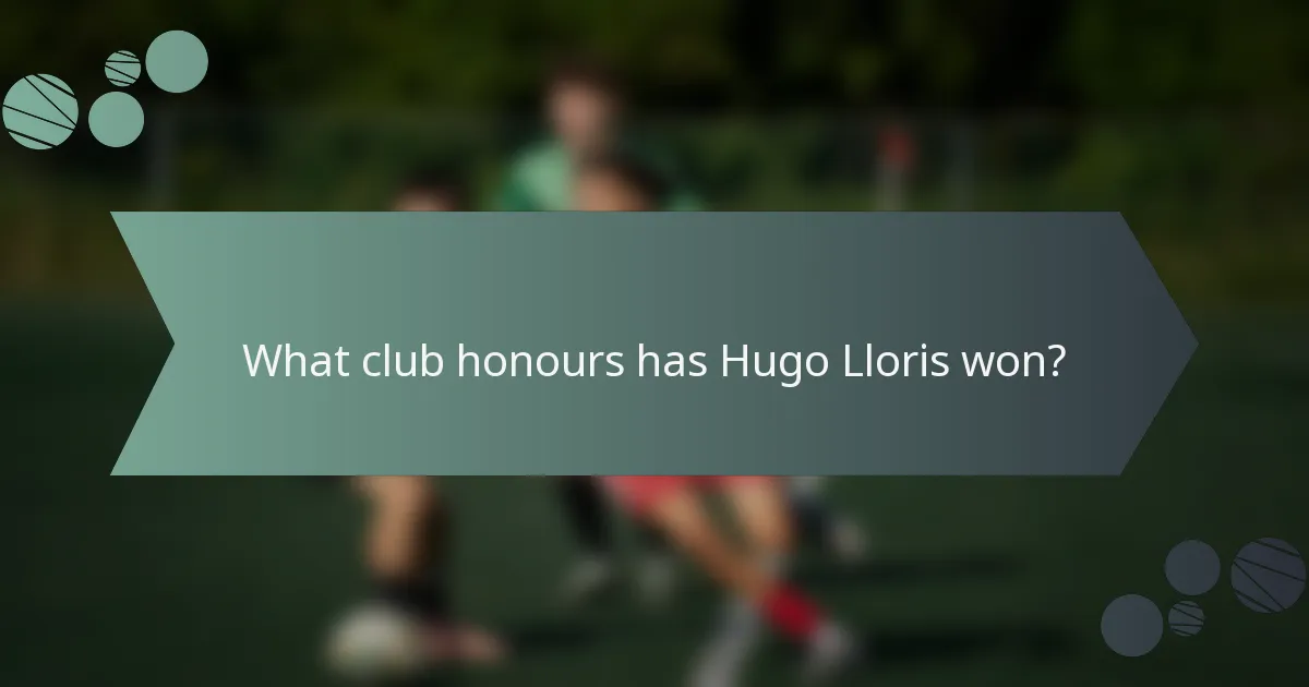 What club honours has Hugo Lloris won?